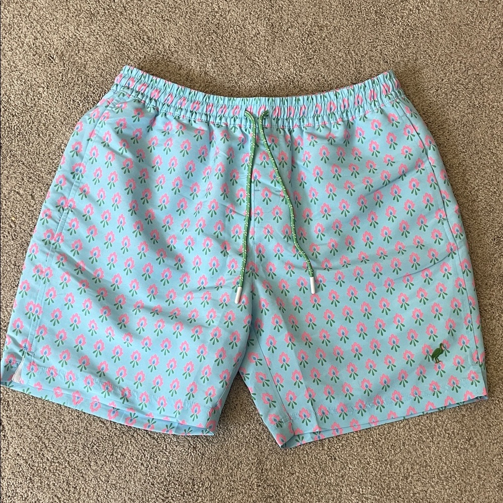 Men’s The Beaufort Bonnet Company Toddy Trunks: Holly Hills Hand Block print